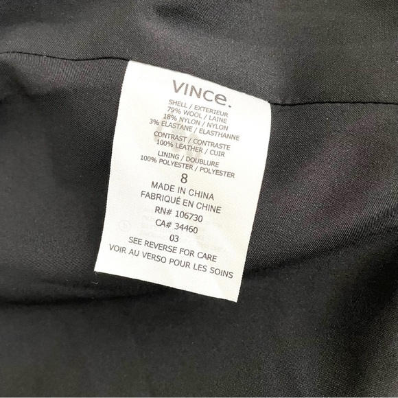 Vince Boucle Knit Lambskin Leather Drape Moto Jacket sz8 - Picture 13 of 15